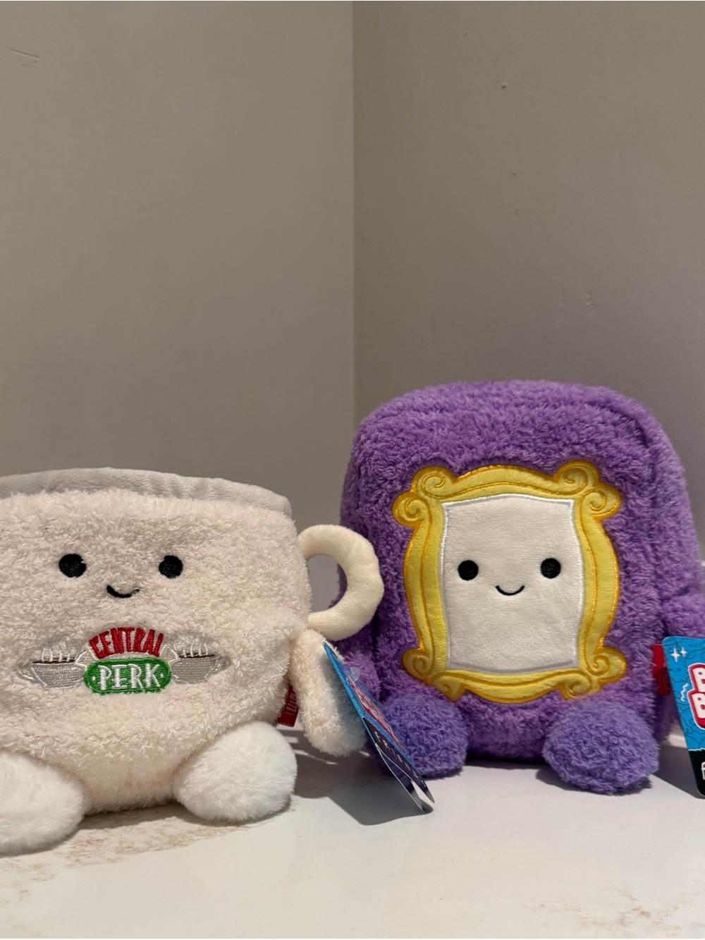 Central Perk Cream Plush Mug & Purple Frame Plush Toy Set
